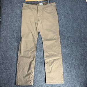Weatherproof Vintage Pants Mens 38 Tan Nylon Stretch Pockets Zip Fly Hiking Golf